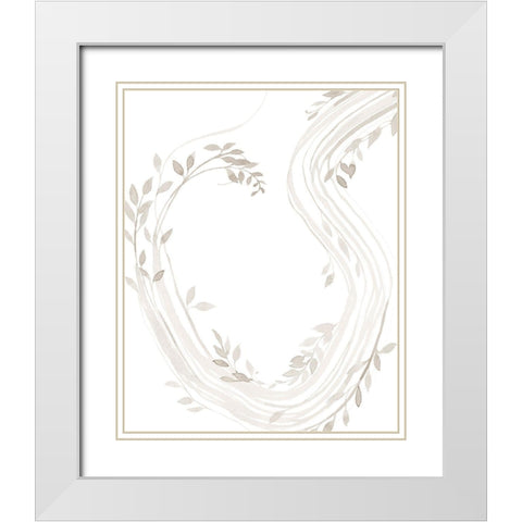 Light Vines II White Modern Wood Framed Art Print with Double Matting by Popp, Grace