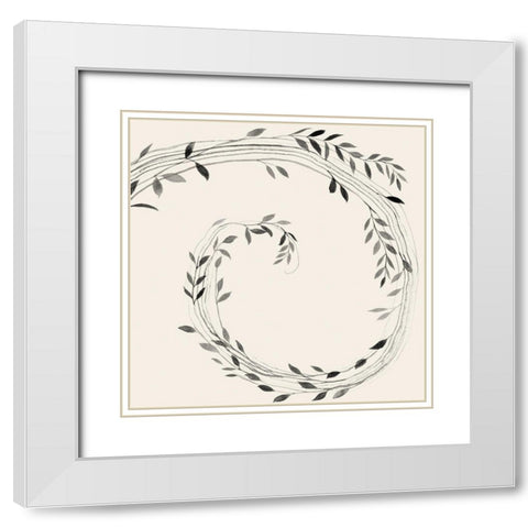 Crown of Vines I White Modern Wood Framed Art Print with Double Matting by Popp, Grace