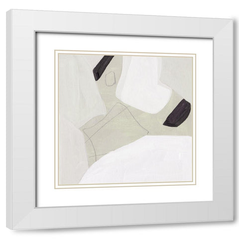 Foggy Mountains I White Modern Wood Framed Art Print with Double Matting by Wang, Melissa