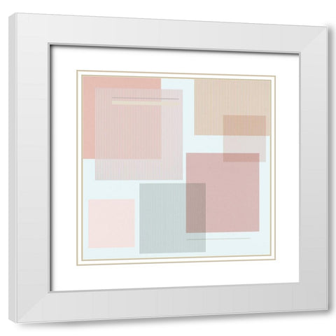 Soothing Fields II White Modern Wood Framed Art Print with Double Matting by Wang, Melissa