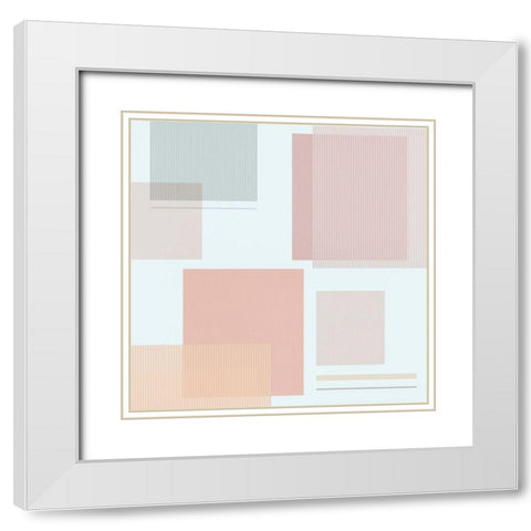 Soothing Fields III White Modern Wood Framed Art Print with Double Matting by Wang, Melissa