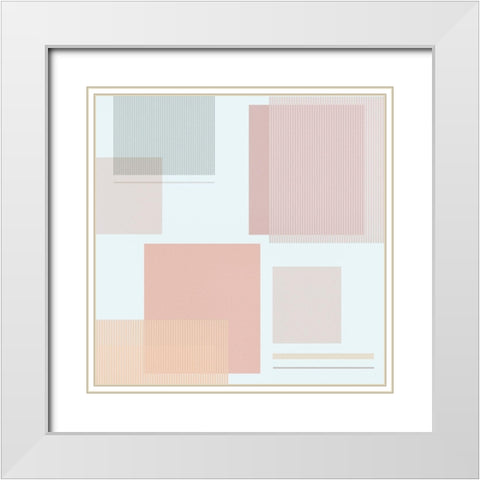 Soothing Fields III White Modern Wood Framed Art Print with Double Matting by Wang, Melissa