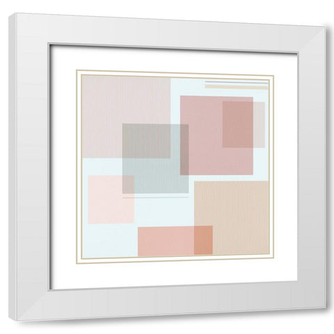Soothing Fields IV White Modern Wood Framed Art Print with Double Matting by Wang, Melissa