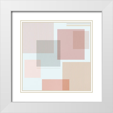 Soothing Fields IV White Modern Wood Framed Art Print with Double Matting by Wang, Melissa