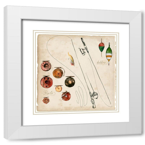 Tackle Box II White Modern Wood Framed Art Print with Double Matting by Parker, Jennifer Paxton
