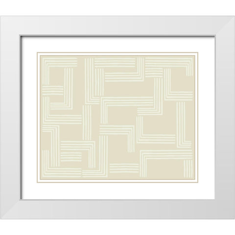 The Collision II White Modern Wood Framed Art Print with Double Matting by Wang, Melissa
