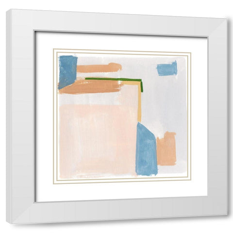 Warm Tone II White Modern Wood Framed Art Print with Double Matting by Wang, Melissa