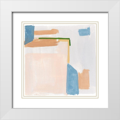 Warm Tone II White Modern Wood Framed Art Print with Double Matting by Wang, Melissa