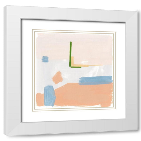 Warm Tone IV White Modern Wood Framed Art Print with Double Matting by Wang, Melissa