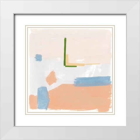 Warm Tone IV White Modern Wood Framed Art Print with Double Matting by Wang, Melissa