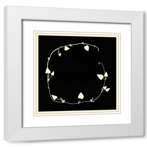 Vine of Hearts I White Modern Wood Framed Art Print with Double Matting by Wang, Melissa