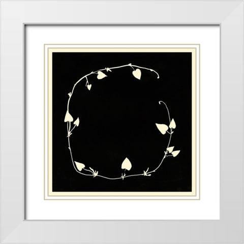 Vine of Hearts I White Modern Wood Framed Art Print with Double Matting by Wang, Melissa