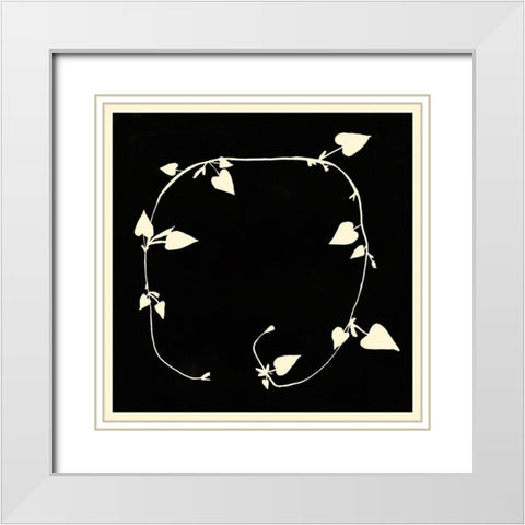 Vine of Hearts II White Modern Wood Framed Art Print with Double Matting by Wang, Melissa