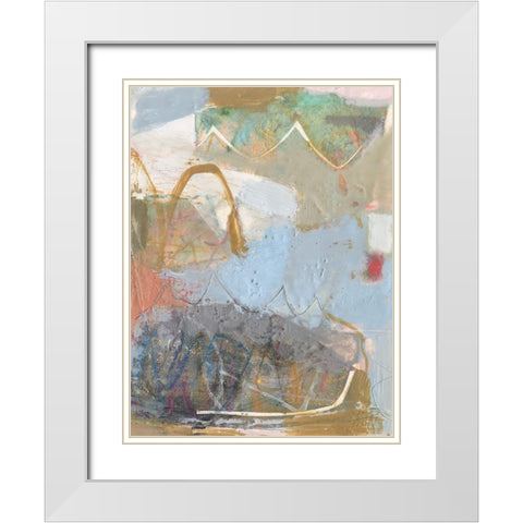 Minim I White Modern Wood Framed Art Print with Double Matting by Jachimiec, Sue