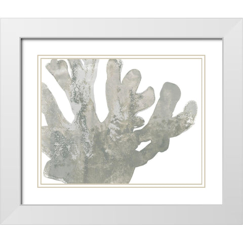 Stone Macro Coral I White Modern Wood Framed Art Print with Double Matting by Vess, June Erica