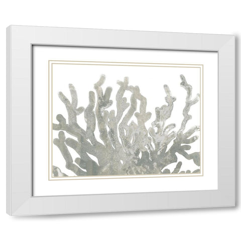 Stone Macro Coral III White Modern Wood Framed Art Print with Double Matting by Vess, June Erica