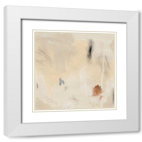 Clay Fragments I White Modern Wood Framed Art Print with Double Matting by Green, Jacob