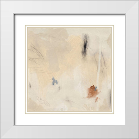 Clay Fragments I White Modern Wood Framed Art Print with Double Matting by Green, Jacob
