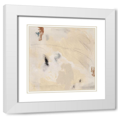 Clay Fragments II White Modern Wood Framed Art Print with Double Matting by Green, Jacob
