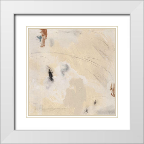 Clay Fragments II White Modern Wood Framed Art Print with Double Matting by Green, Jacob