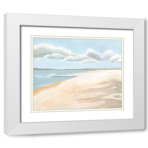 Sandy Getaway I White Modern Wood Framed Art Print with Double Matting by Popp, Grace