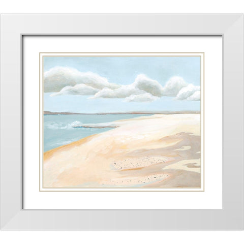 Sandy Getaway I White Modern Wood Framed Art Print with Double Matting by Popp, Grace