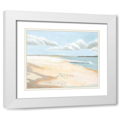 Sandy Getaway II White Modern Wood Framed Art Print with Double Matting by Popp, Grace