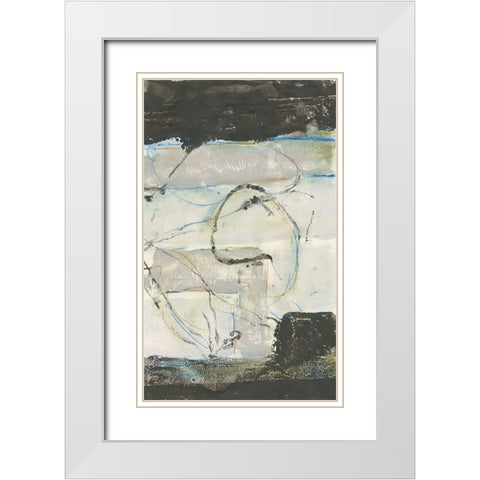 Continuing Energy I White Modern Wood Framed Art Print with Double Matting by Combs, Joyce