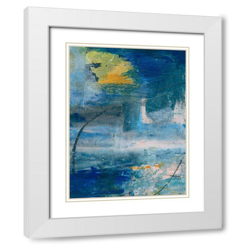 Spring Winds I White Modern Wood Framed Art Print with Double Matting by Combs, Joyce