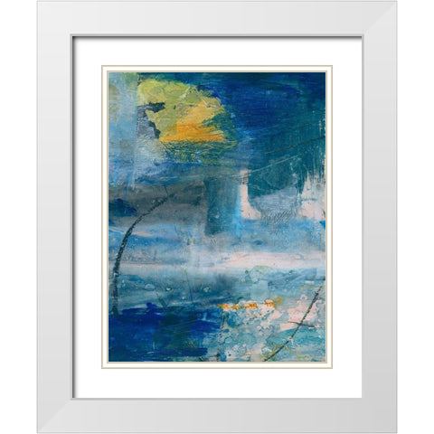 Spring Winds I White Modern Wood Framed Art Print with Double Matting by Combs, Joyce