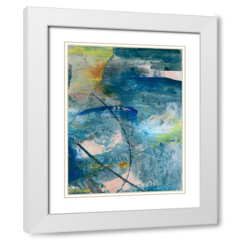 Spring Winds II White Modern Wood Framed Art Print with Double Matting by Combs, Joyce