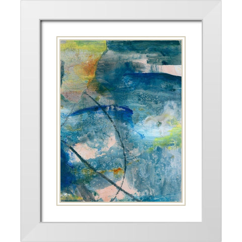 Spring Winds II White Modern Wood Framed Art Print with Double Matting by Combs, Joyce