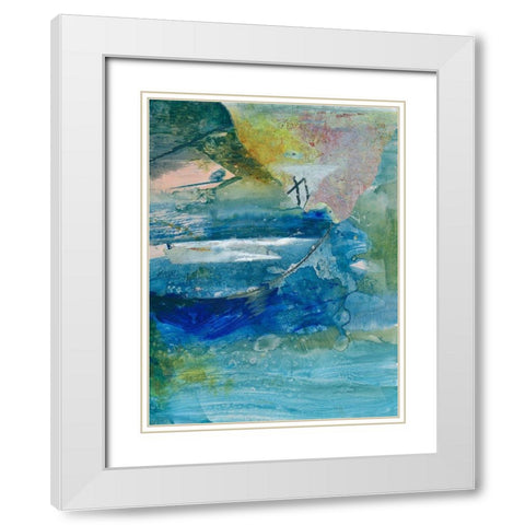 Spring Winds VII White Modern Wood Framed Art Print with Double Matting by Combs, Joyce