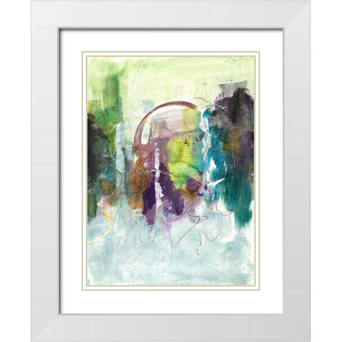 Moving On I White Modern Wood Framed Art Print with Double Matting by Combs, Joyce