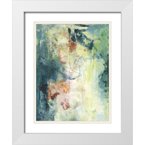 Natures Elements I White Modern Wood Framed Art Print with Double Matting by Combs, Joyce