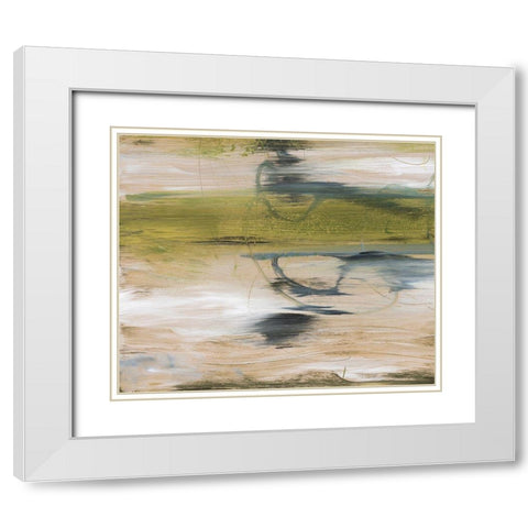 Aquatic Reflections II White Modern Wood Framed Art Print with Double Matting by Combs, Joyce