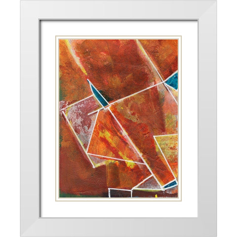 Primary Connection II White Modern Wood Framed Art Print with Double Matting by Combs, Joyce