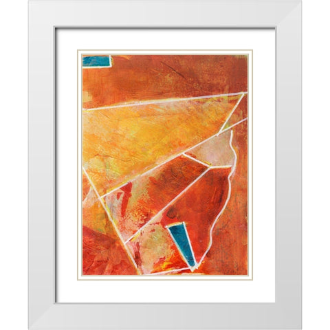 Primary Connection III White Modern Wood Framed Art Print with Double Matting by Combs, Joyce