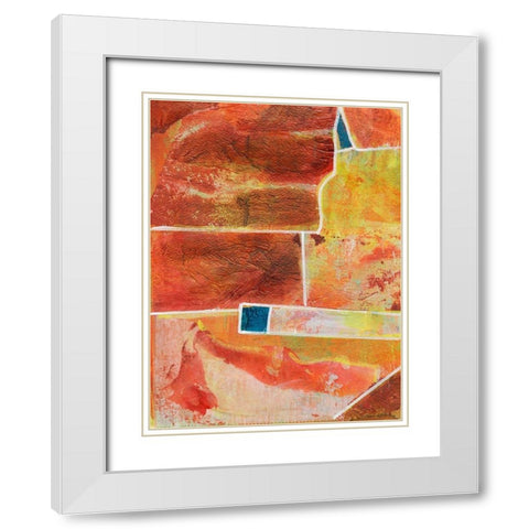 Primary Connection IV White Modern Wood Framed Art Print with Double Matting by Combs, Joyce