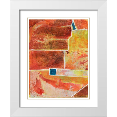 Primary Connection IV White Modern Wood Framed Art Print with Double Matting by Combs, Joyce