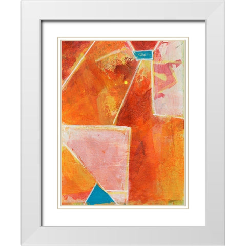 Primary Connection V White Modern Wood Framed Art Print with Double Matting by Combs, Joyce