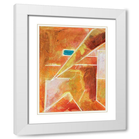 Primary Connection VI White Modern Wood Framed Art Print with Double Matting by Combs, Joyce