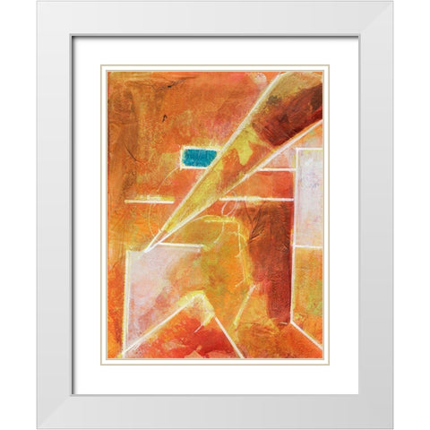 Primary Connection VI White Modern Wood Framed Art Print with Double Matting by Combs, Joyce