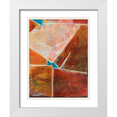 Primary Connection VIII White Modern Wood Framed Art Print with Double Matting by Combs, Joyce