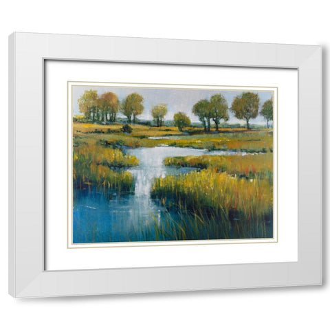 Marshland View III White Modern Wood Framed Art Print with Double Matting by OToole, Tim