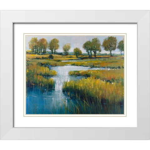 Marshland View III White Modern Wood Framed Art Print with Double Matting by OToole, Tim