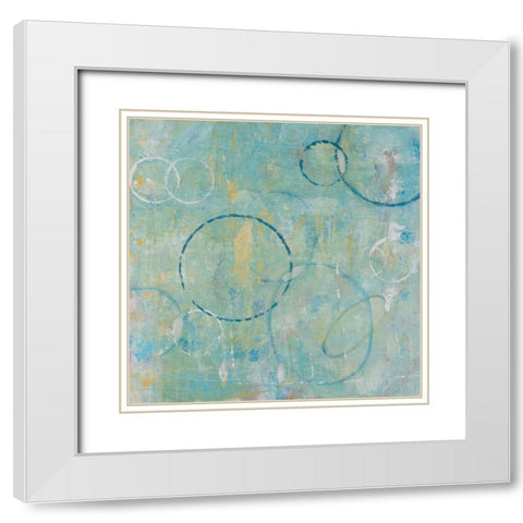 Spherical Link I White Modern Wood Framed Art Print with Double Matting by OToole, Tim