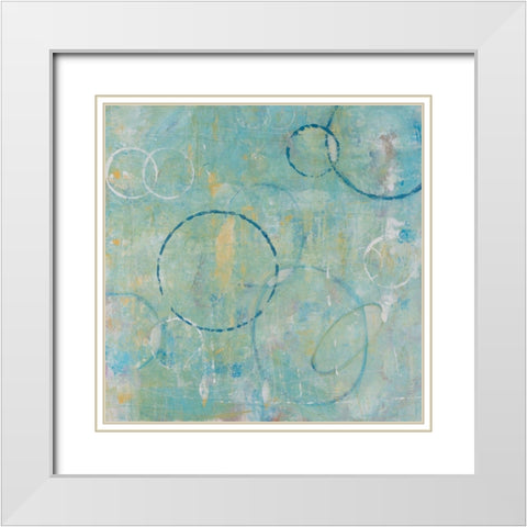 Spherical Link I White Modern Wood Framed Art Print with Double Matting by OToole, Tim