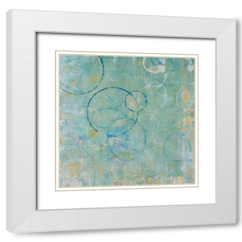 Spherical Link II White Modern Wood Framed Art Print with Double Matting by OToole, Tim