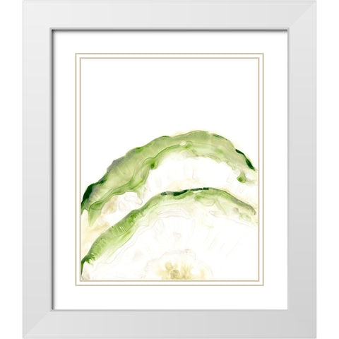 Lichen Halo II White Modern Wood Framed Art Print with Double Matting by Vess, June Erica